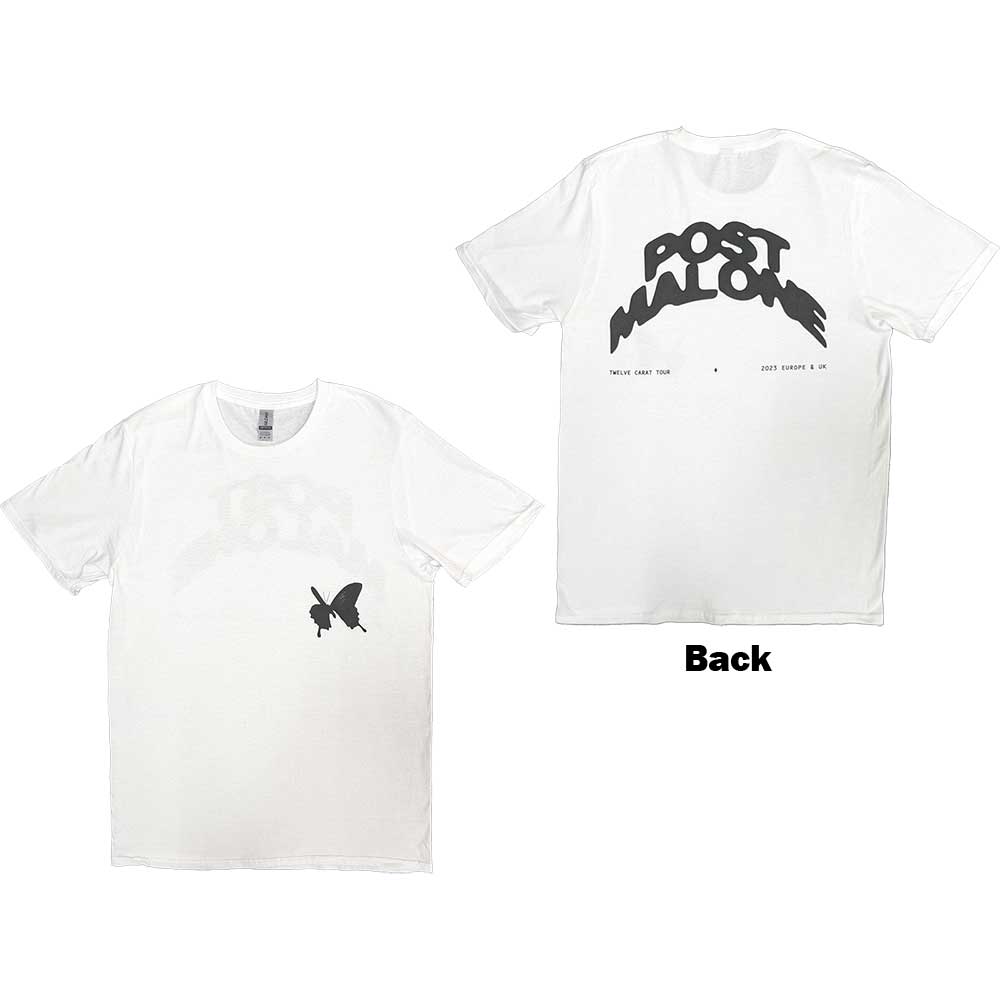 Post Malone - Curved Logo 2023 Tour | T-Shirt White