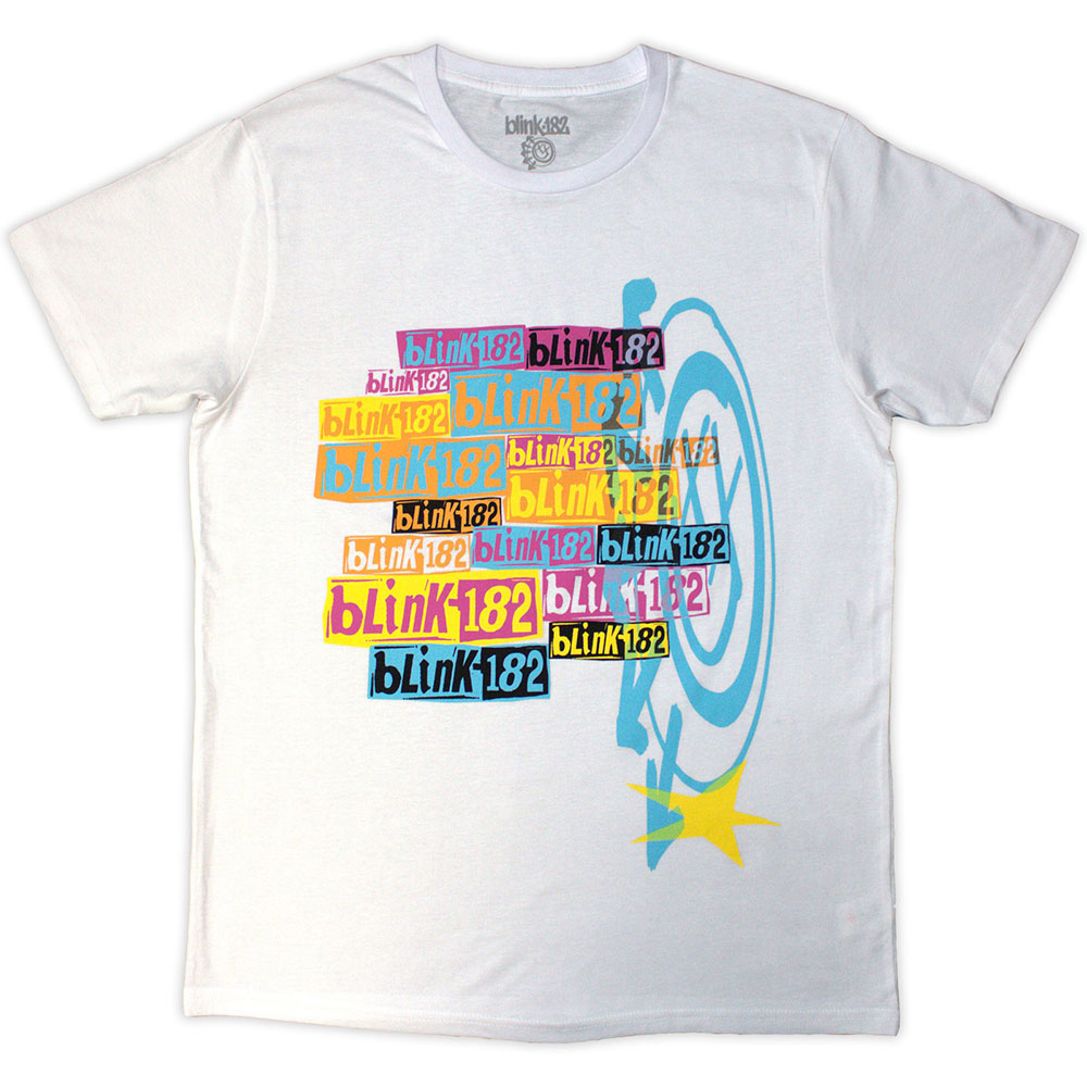 Blink-182 | Multi Stacked Logo | White
