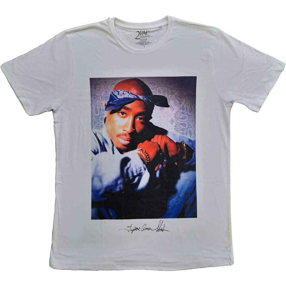 Tupac - Blue Bandana | T-Shirt White