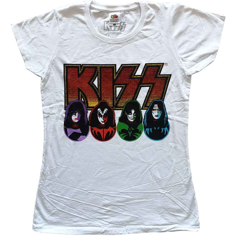 KISS - Logo, Faces & Icons | T-Shirt White