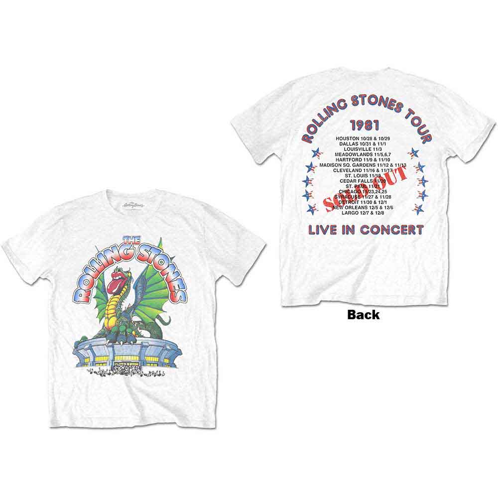 The Rolling Stones - 81 Tour Dragon | T-Shirt White