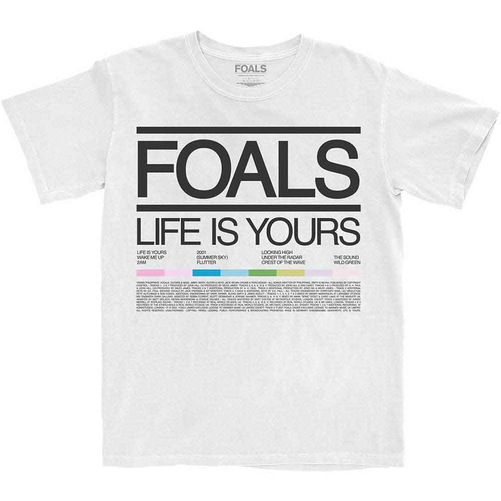 Foals - Life Is Yours Song List | T-Shirt White