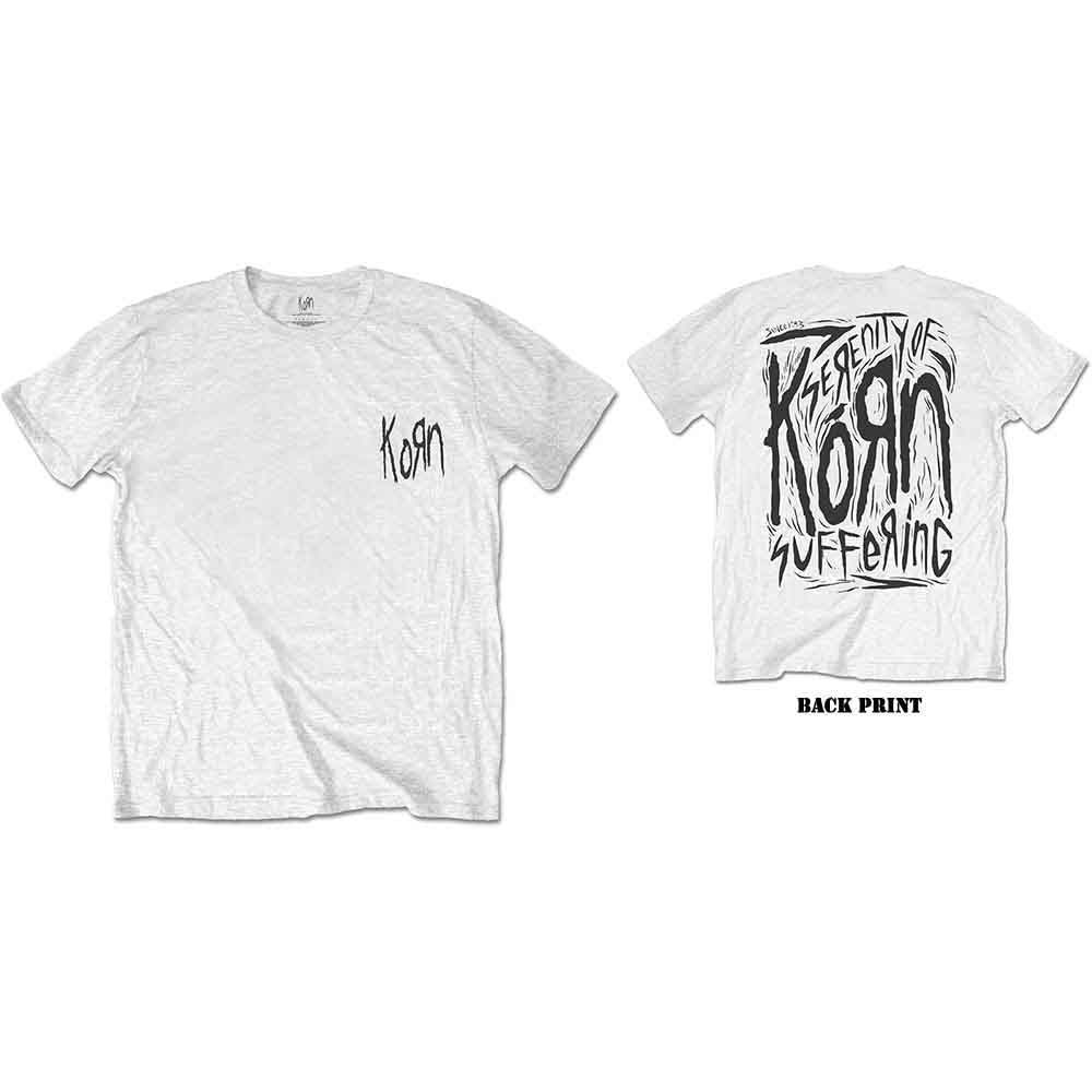 Korn - Scratched Type | T-Shirt White