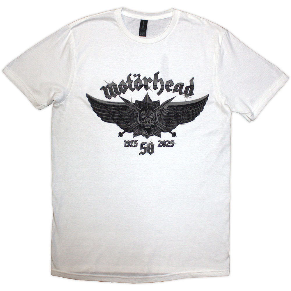 Motorhead | 50 Years Wings Badge | White