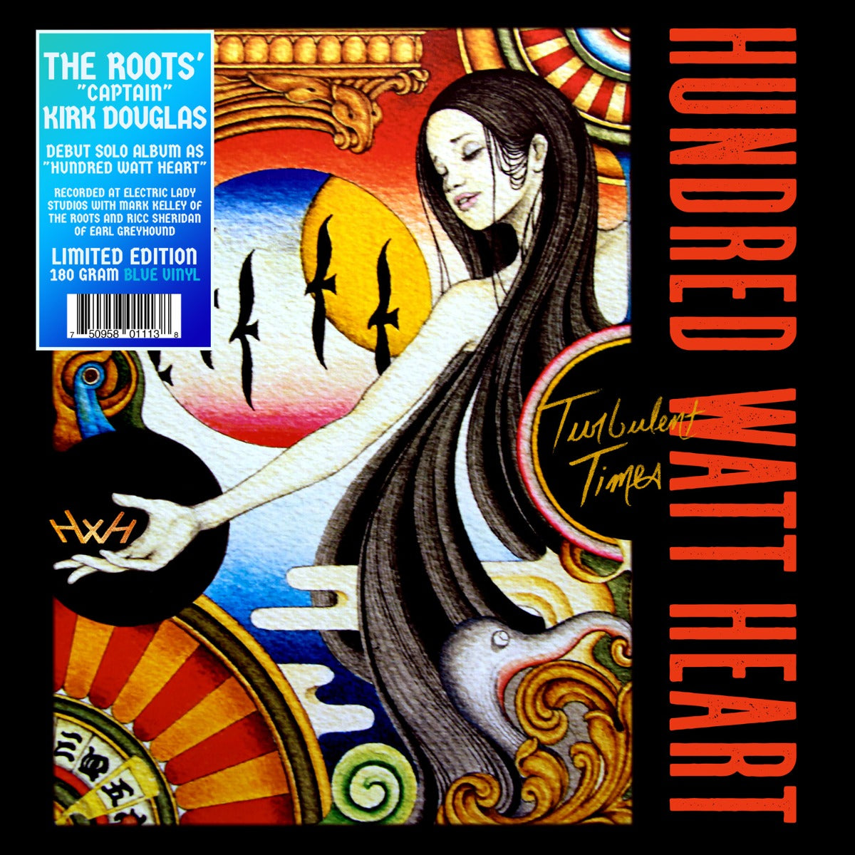 Hundred Watt Heart | Turbulent Times (Limited Edition, 180 Gram Translucent Blue Vinyl) | Vinyl