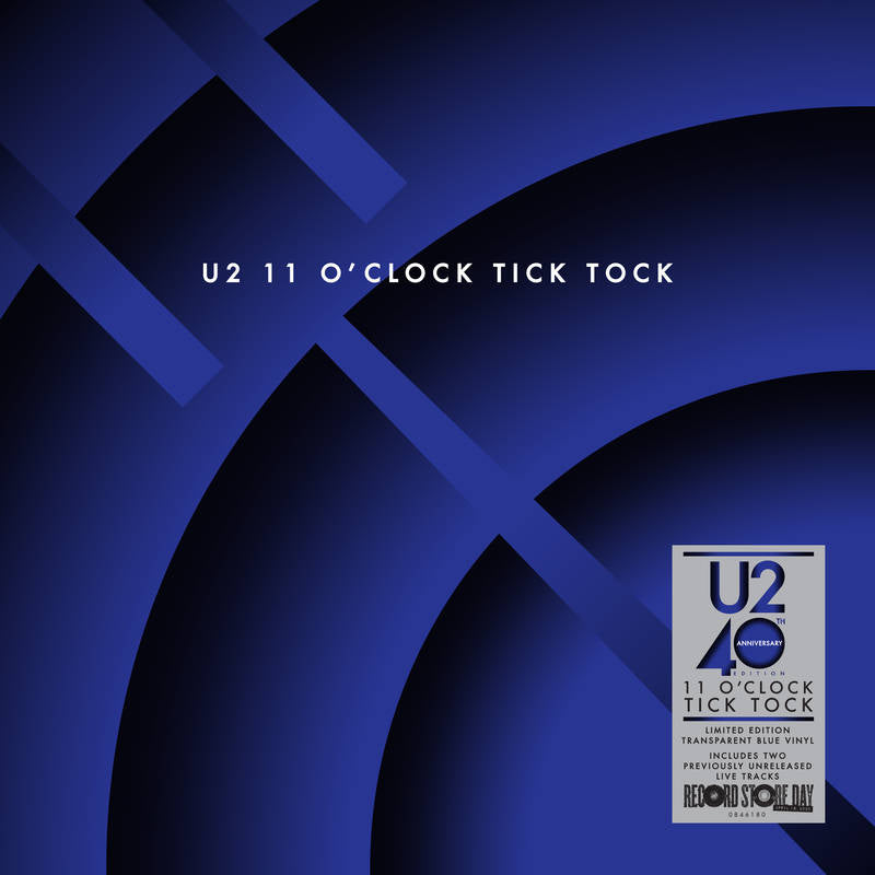U2 | 11 O’Clock Tick Tock (40th Anniversary) [Transparent Blue 12" Single] | Vinyl
