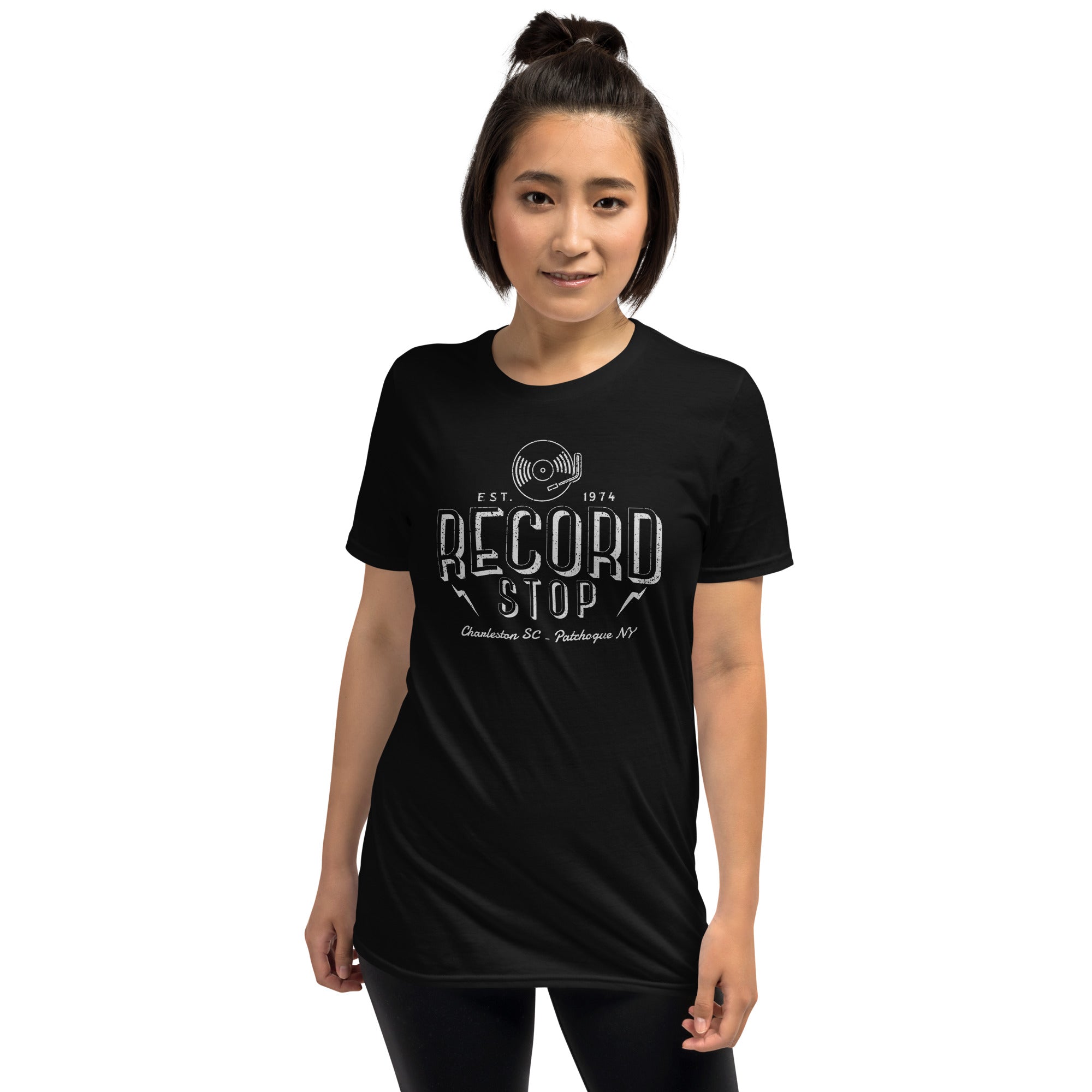 Record Stop Logo Short-Sleeve Unisex T-Shirt