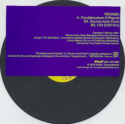 HECKER - 2 Track 12inch | Vinyl