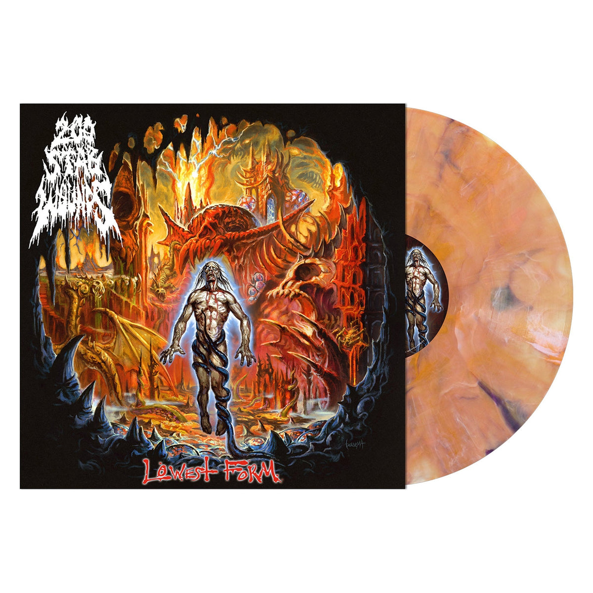 200 Stab Wounds - Lowest Form ["Rigor Mortis" - Yellow Orange, Black Marble Vinyl] | Vinyl