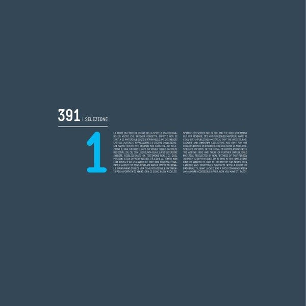 VA - 391 Selezione 1 | Vinyl