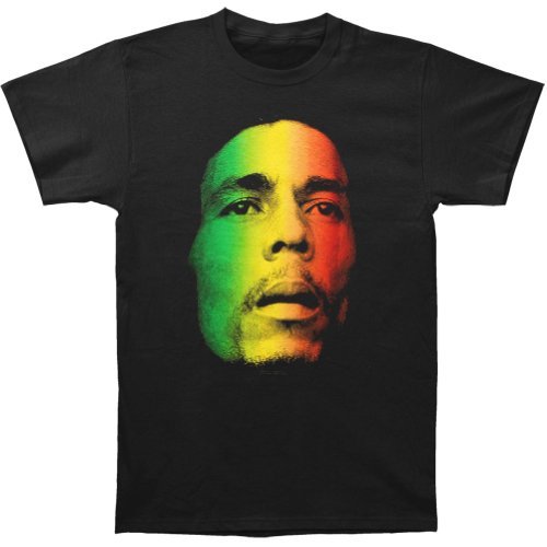 Bob Marley - Zion Rootswear Men'S Bob Marley Face T-Shirt, Black, Large | Apparel