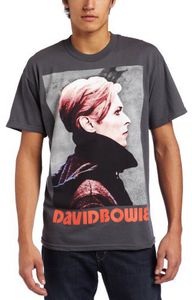 David Bowie - Bravado Men's David Bowie Low Portrait Men's T-Shirt, Gray, Medium | Apparel