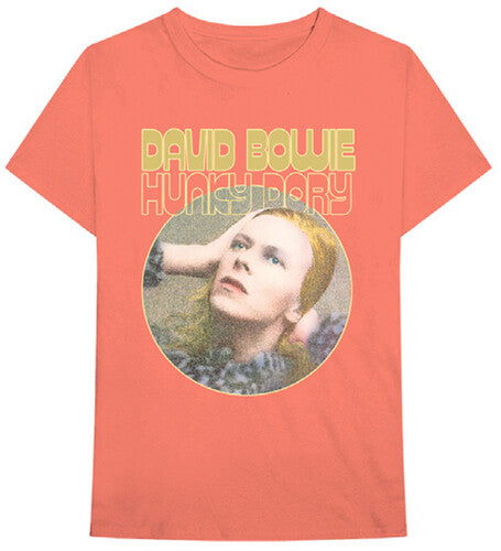 David Bowie - Hunky Dory Portrait Orange Unisex Short Sleeve T-shirtLarge | Apparel