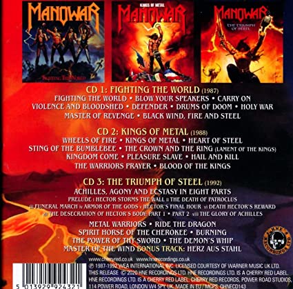 Manowar | Black Wind, Fire & Steel: Atlantic Albums 1987-1992 [Import] (3 Cd's) | CD - 0