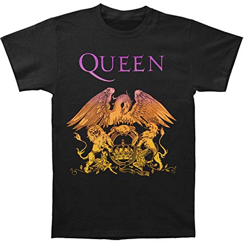 Queen - QUEEN CREST GRADIENT BLACK SS TEE LARGE | Apparel