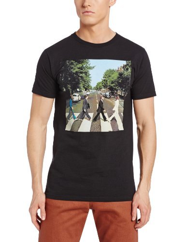 The Beatles - Men'S The Beatles Abbey Road Distressed T Shirt, Black, Small | Apparel
