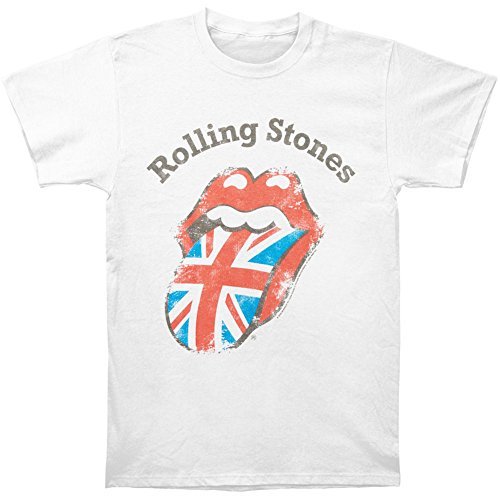 The Rolling Stones - Men'S The Rolling Stones Distressed Union Jack T-Shirt,White,Small | Apparel