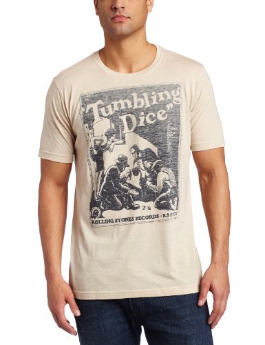 The Rolling Stones - Men'S The Rolling Stones Tumbling Dice T-Shirt, Off-White, Medium | Apparel