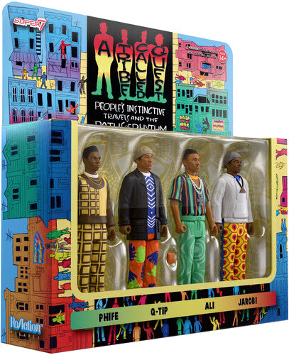 A Tribe Called Quest | Super7 - A Tribe Called Quest - ReAction Figures Wv1 - People's Instinctive Travels and the Paths of Rhythm 4-Pack (Large Item, Action Figure) | Action Figure