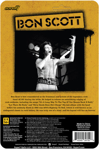 AC/DC | Super7 - AC/DC - ReAction Figures - Bon Scott (High Voltage) (Collectible, Figure, Action Figure) | Action Figure