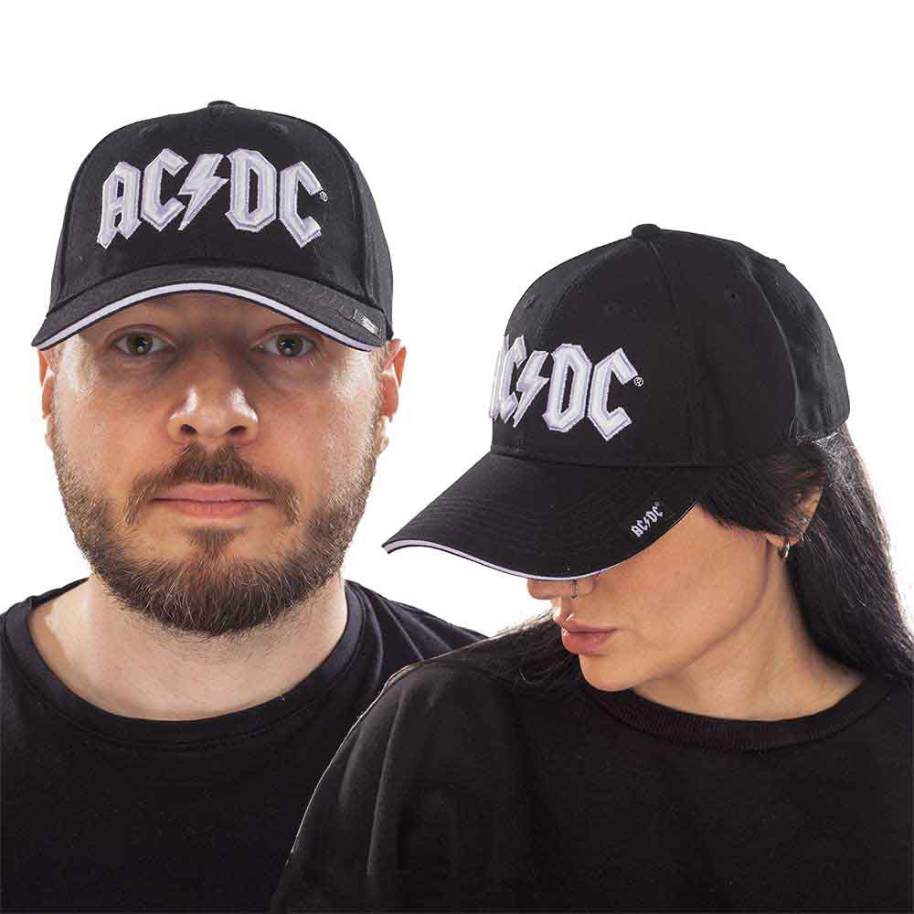 AC/DC - White Logo Baseball Cap - Black | Hat Black
