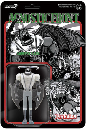 Agnostic Front - Super7 - Agnostic Front ReAction Figure - Eliminator (Grayscale) (Collectible, Figure, Action Figure) | Action Figure