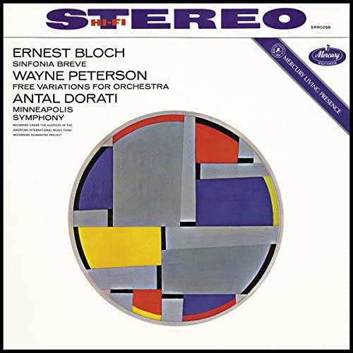 Antal Doráti/Minneapolis Symphony - Ernest Bloch/Sinfonia Breve/Wayne Peterson: Free Variations [LP] | Vinyl