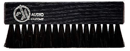Audio Anatomy | OAK WOOD BRUSH BLACK WITH ANTISTATIC GOAT AND NYLON FIBER - DELUXE (DRY & WET CLEANING) | Vinyl Accessories