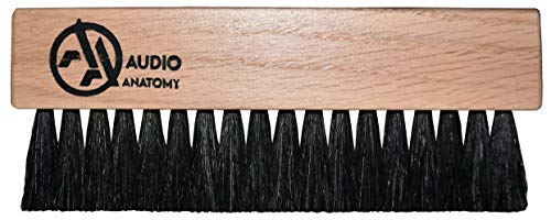 Audio Anatomy | OAK WOOD BRUSH NATURAL WITH ANTISTATIC GOAT AND NYLON FIBER - DELUXE (DRY & WET CLEANING) | Vinyl Accessories