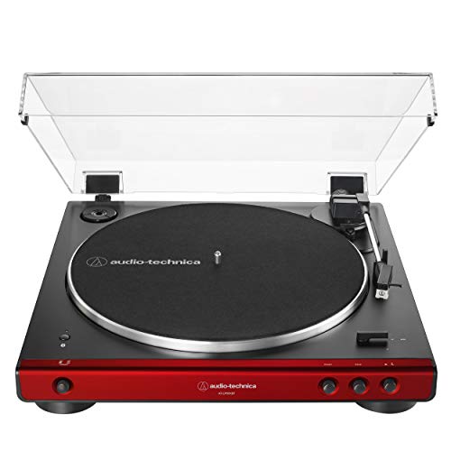 Audio-Technica | AT-LP60XBT-RD Fully Automatic Belt-Drive Stereo Turntable, Red/Black | Turntables