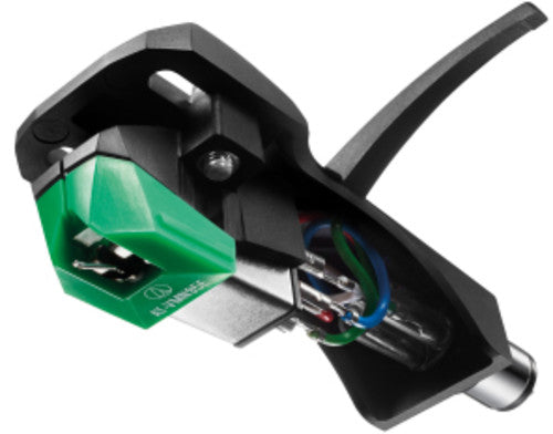 Audio-Technica | Audio Technica AT-VM95E/H Headshell/Dual Moving Magnet Cartridge Combo Kit (Black/Green) | Headshell - 0