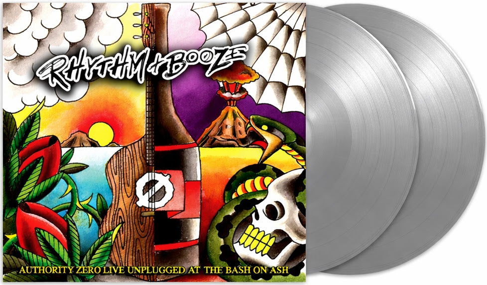 Authority Zero | Rhythm + Booze - Live (Indie Exclusive) [Metallic Gray Vinyl] [2Lp] | Vinyl