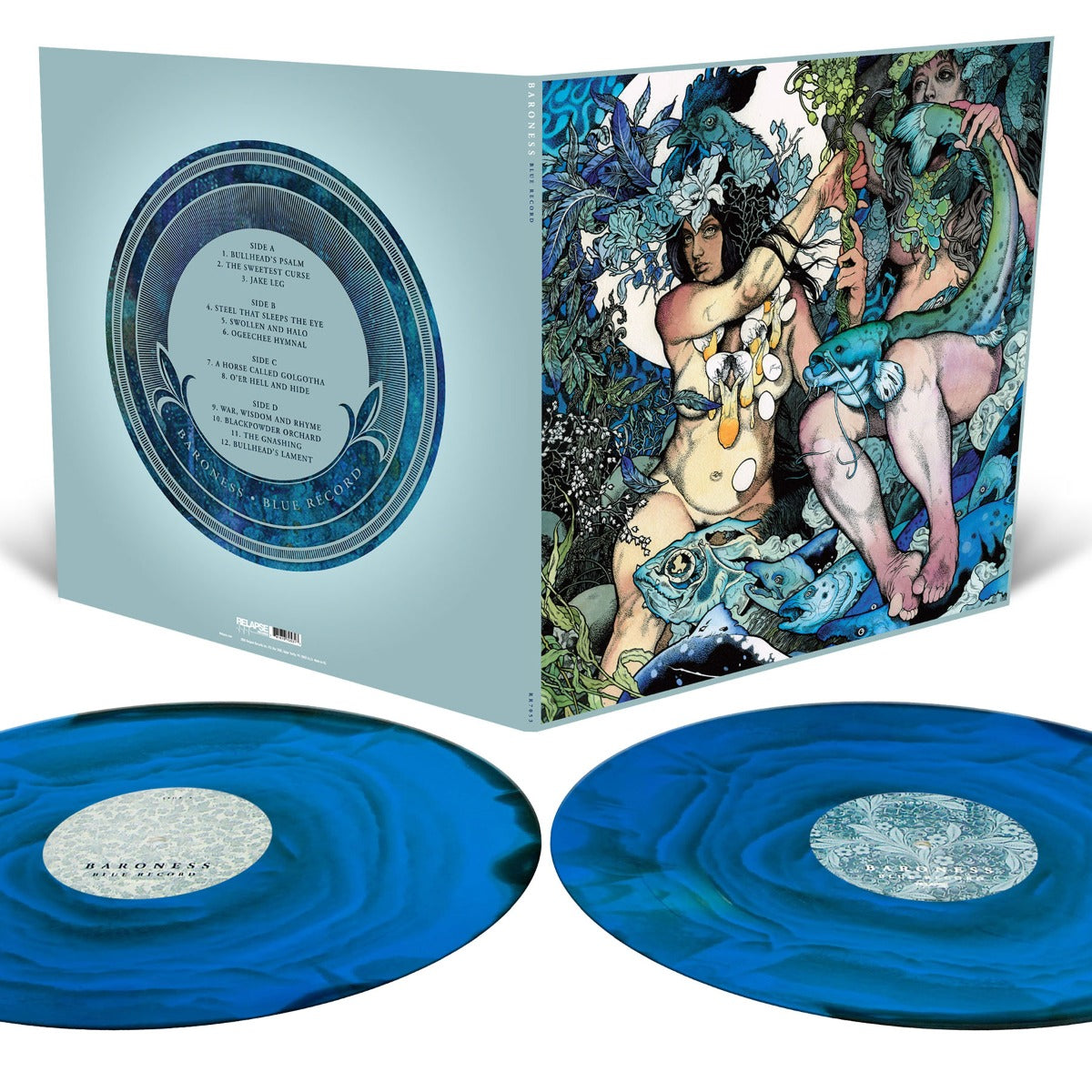 Baroness | Blue Record (Cyan Blue, Milky Clear and Black Ripple Effect Colored Vinyl) (2 Lp's) | Vinyl