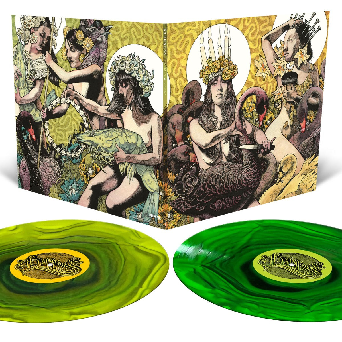 Baroness - Yellow & Green Record (Neon Green & Yellow, Milky Clear and Black Ripple Effect Colored Vinyl) (2 Lp's) | Vinyl