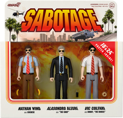 Beastie Boys - Super7 - Beastie Boys - ReAction - Sabotage 3PK (Collectible, Figure, Action Figure) (Bonus Poster) | Action Figure