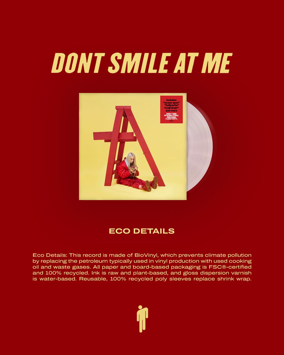 Billie Eilish - Dont Smile At Me (Limited Edition, International Pressing, Clear Colored Vinyl) [Import] | Vinyl