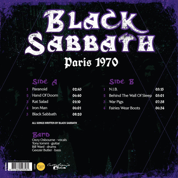 Black Sabbath - Paris 1970 [Import] | Vinyl