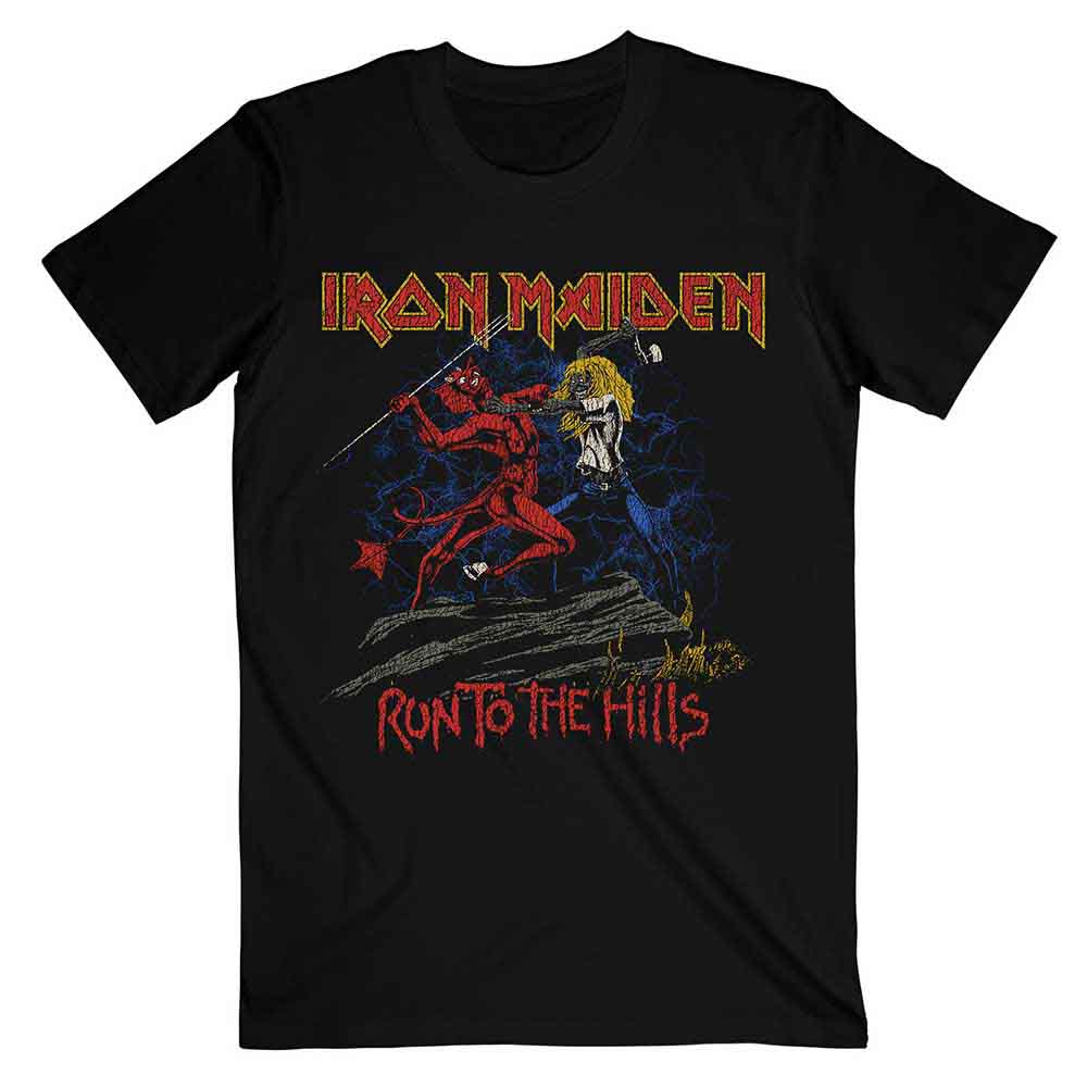 Iron Maiden - Number Of The Beast Run To The Hills Distress | T-Shirt Black