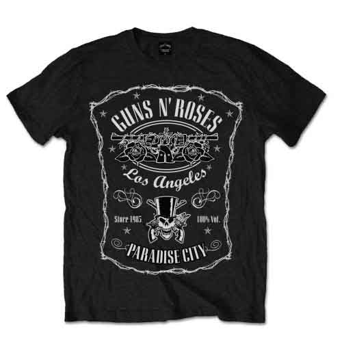 Guns N' Roses - Paradise City Label | T-Shirt Black