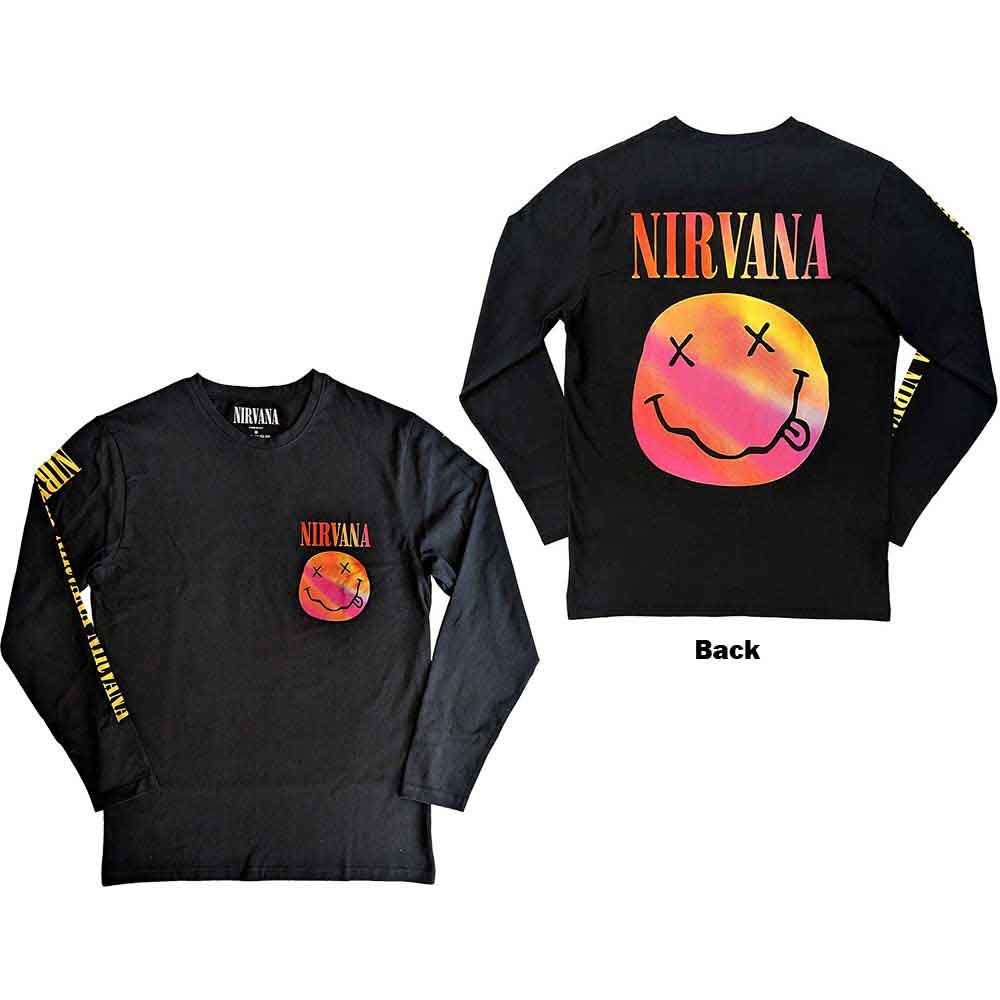 Nirvana - Gradient Happy Face | T-Shirt Black