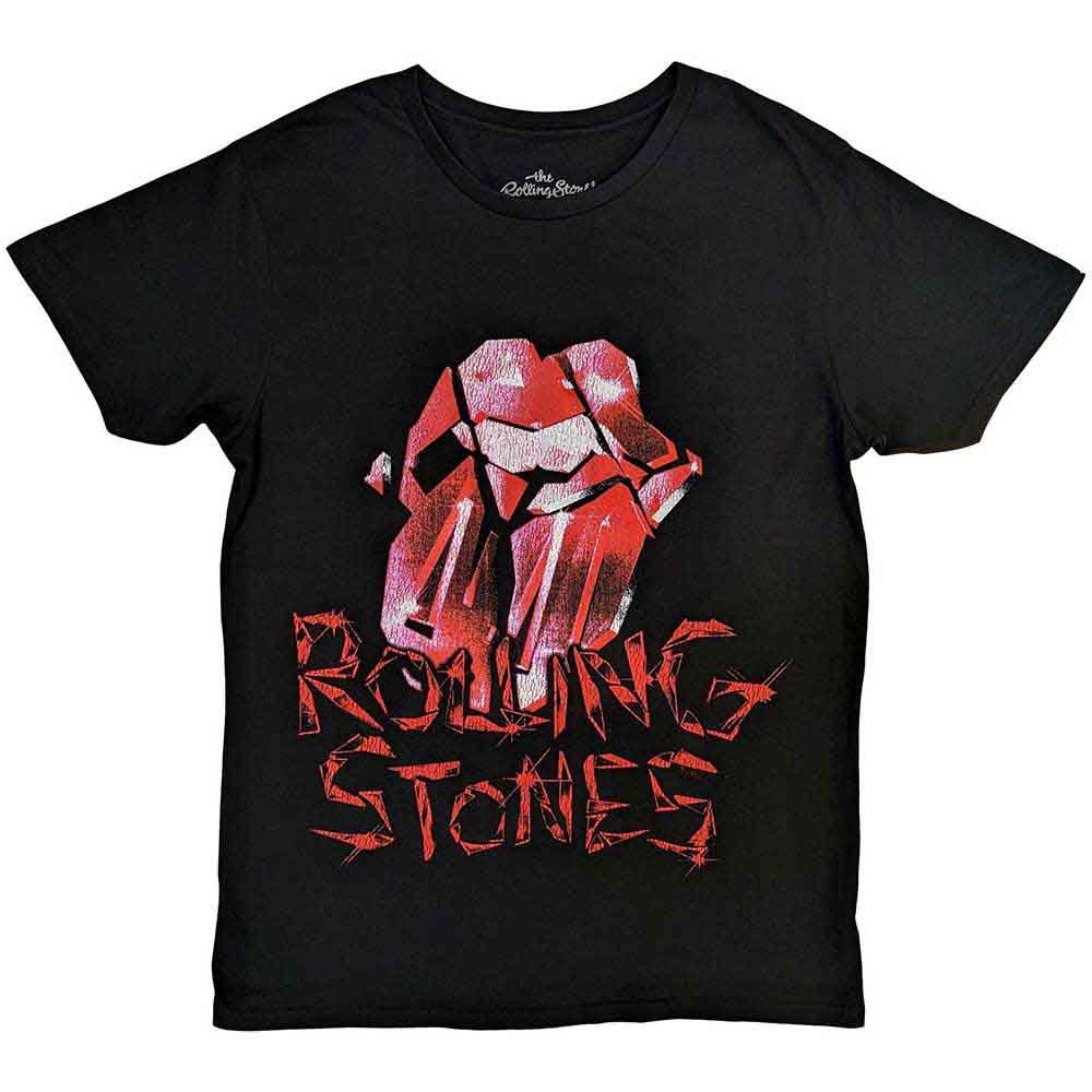 The Rolling Stones - Hackney Diamonds Cracked Glass Tongue | T-Shirt Black