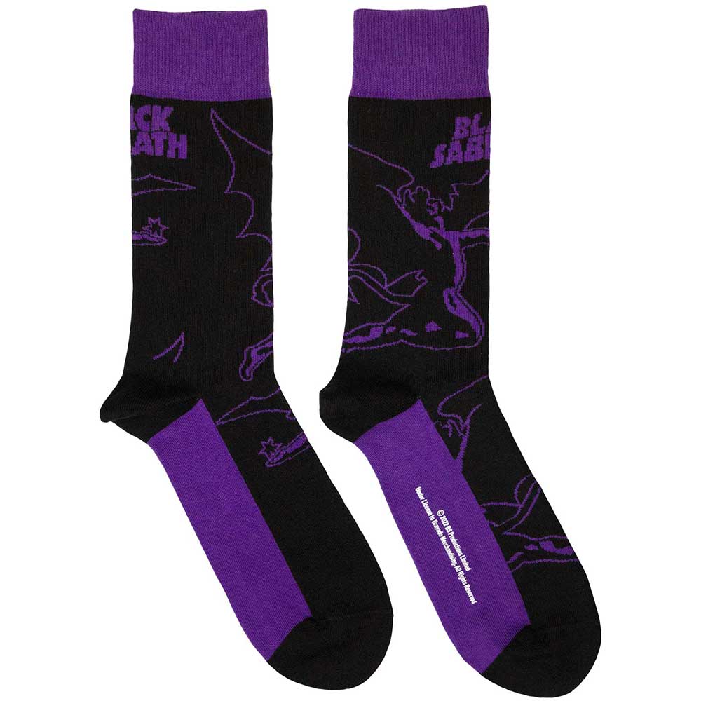 Black Sabbath - Logo & Demon | Socks Black