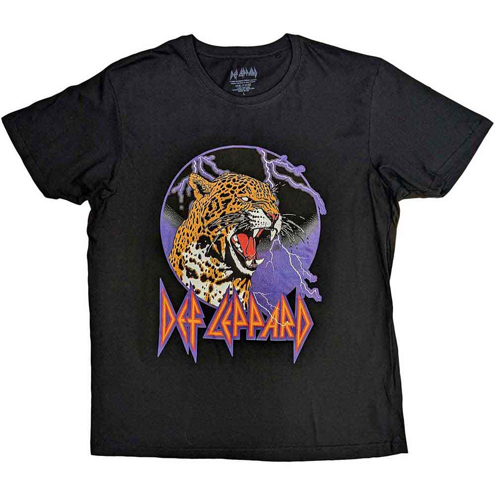 Def Leppard - Lightning Leopard | T-Shirt Black