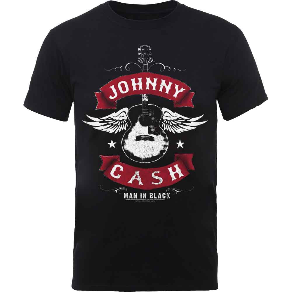 Johnny Cash - Winged Guitar | T-Shirt Black