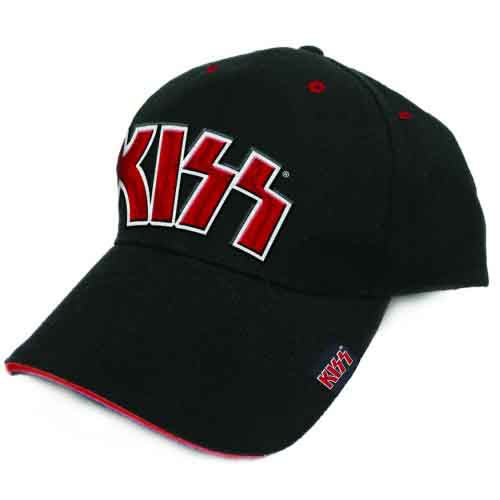 KISS - Red on White Logo | Hat Black