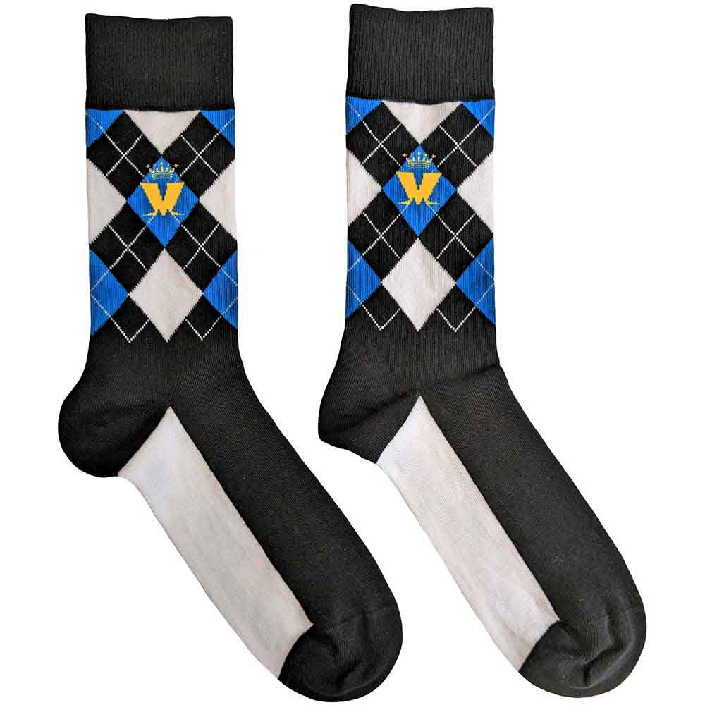 Madness - Crown & M Blue Diamond | Socks Black