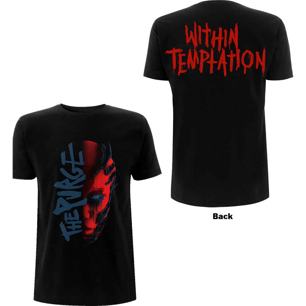 Within Temptation - Purge Outline (Red Face) | T-Shirt Black