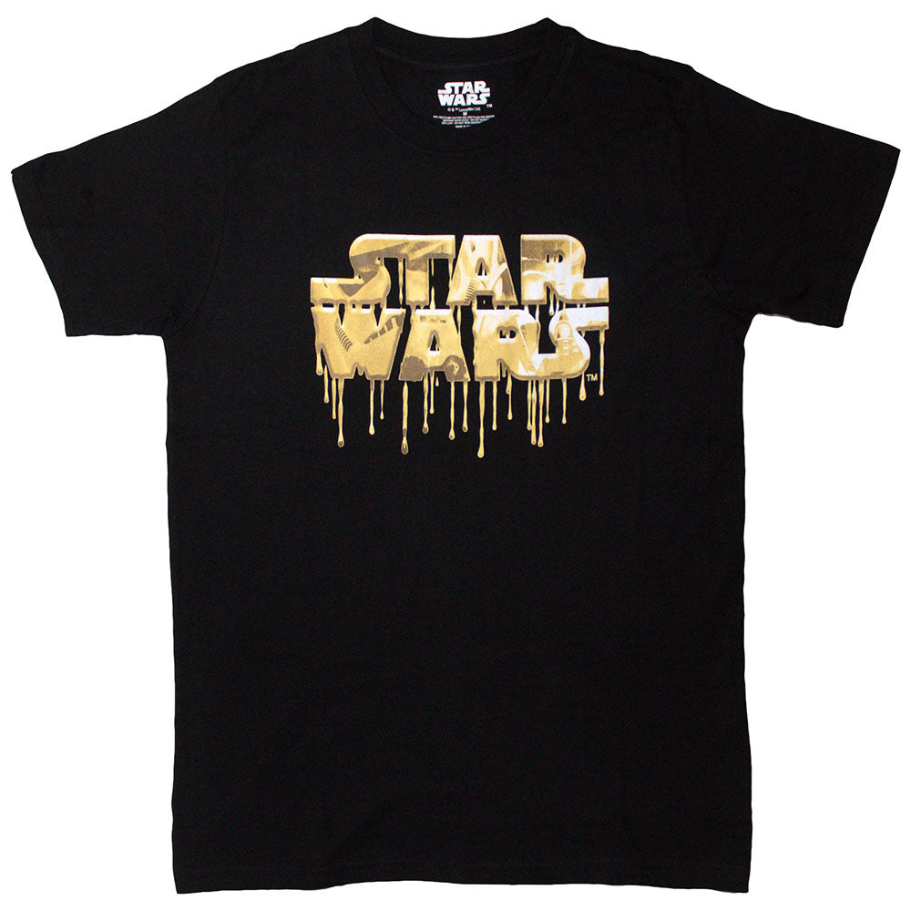 Star Wars | Gold Drip Logo | Black
