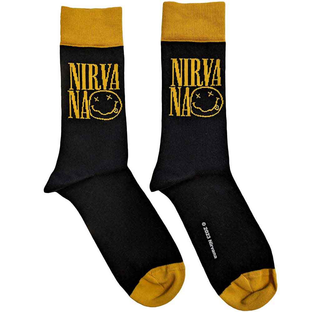 Nirvana - Logo Stacked | Socks Black