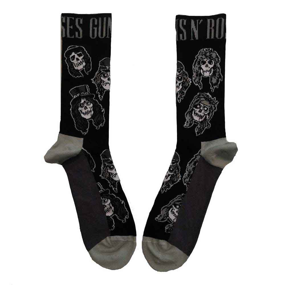 Guns N' Roses - Skulls Band Monochrome | Socks Black
